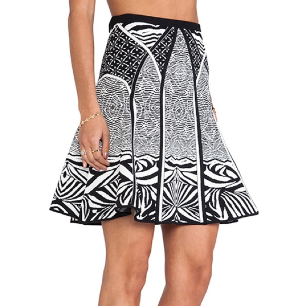 DVF Samara Fit and Flare Skirt - Zebra Tattoo - Picture 1 of 14